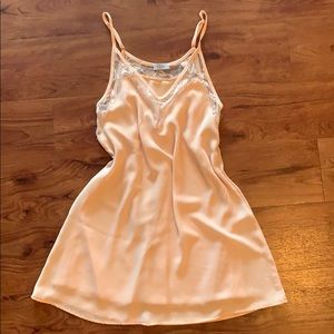 Blush pink slip dress